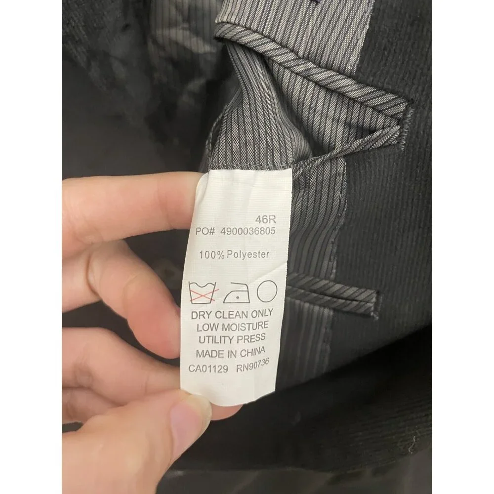 RALPH Ralph Lauren Dillard’s Blazer Coat Jacket Men's 46R Black Three Button